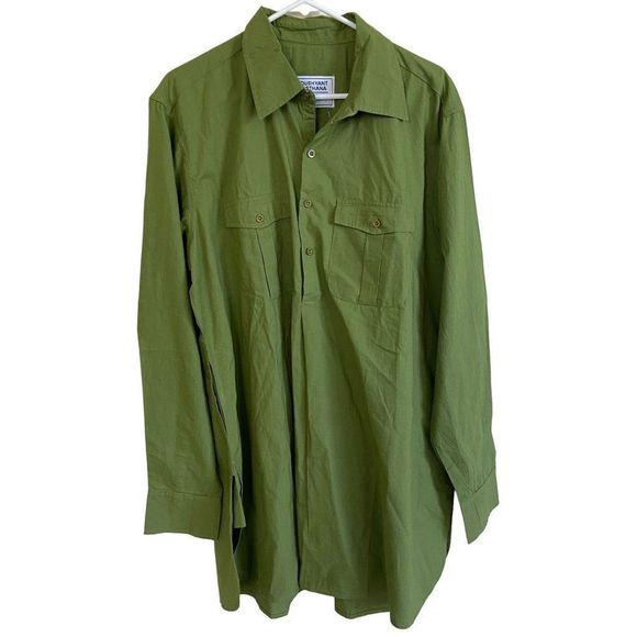 Dushyant Asthana The Kameez Pop-Over Long Sleeve Tunic Green XL NWOT - Picture 1 of 4